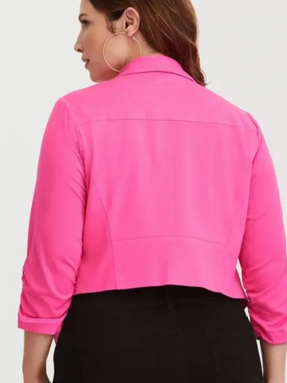 Torrid Studio Crepe Classic Blazer Women’s SZ 3X in Neon Fuchsia